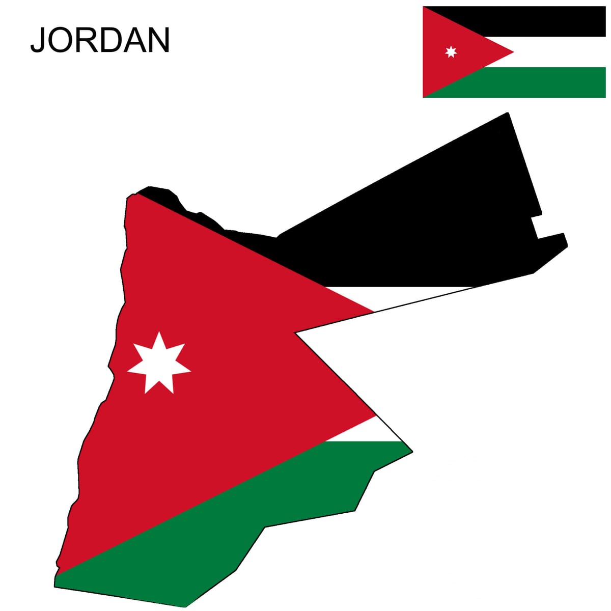 خريطة الأردن خريطة العلم