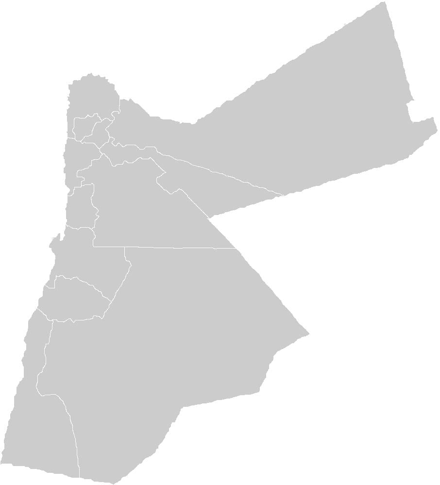خريطة فارغة من الأردن