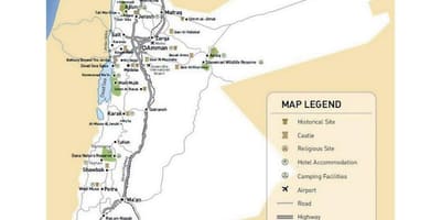 خريطة الأردن السكك الحديدية