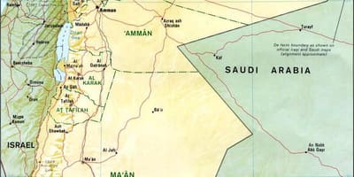 خريطة مفصلة من الأردن