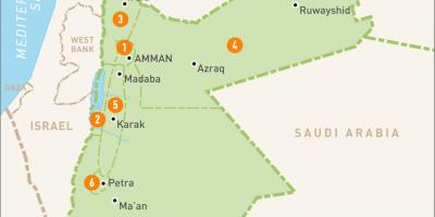 عمان الأردن على الخريطة